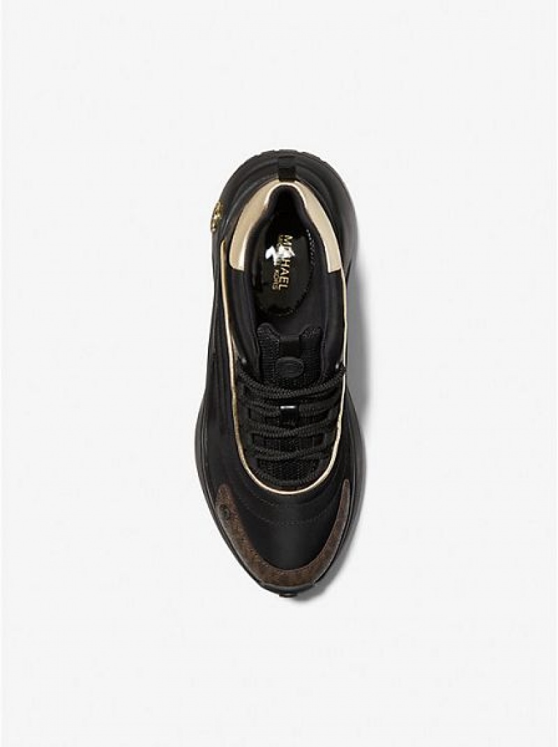Αθλητικα Παπουτσια γυναικεια Michael Kors Dara νάιλον Gabardine And Logo μαυρα | 205749-YQV